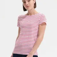 Футболка Miles Women белая с красным, размер M