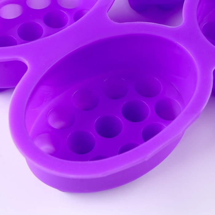 Форма для мыла силиконовая &laquo;Массажная&raquo; 4 шт., размер 1 шт. &mdash; 7,1 &times; 3,5 &times; 5 см
