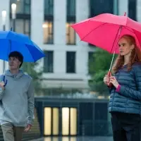 Зонт-трость Promo, синий Зонт-трость Promo, синий