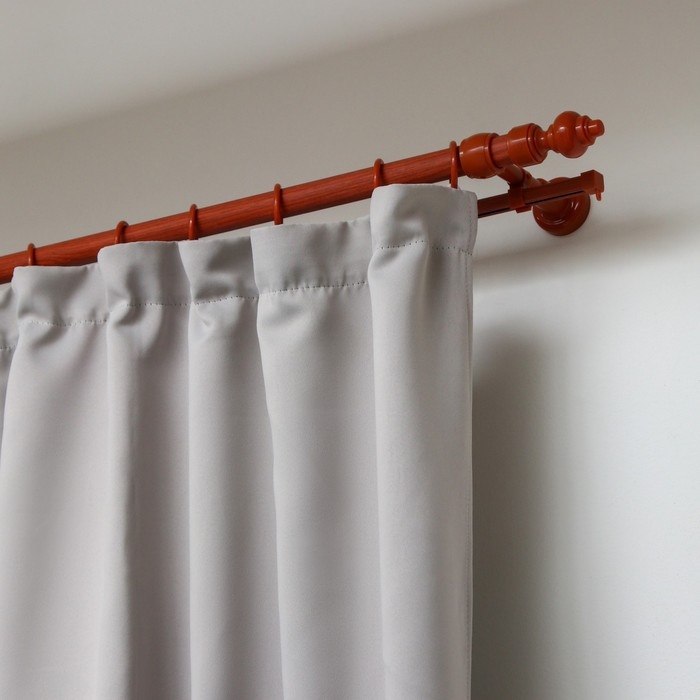 Карниз двухрядный, ширина 180 см, d=28 мм, пластиковые элементы, цвет черешня