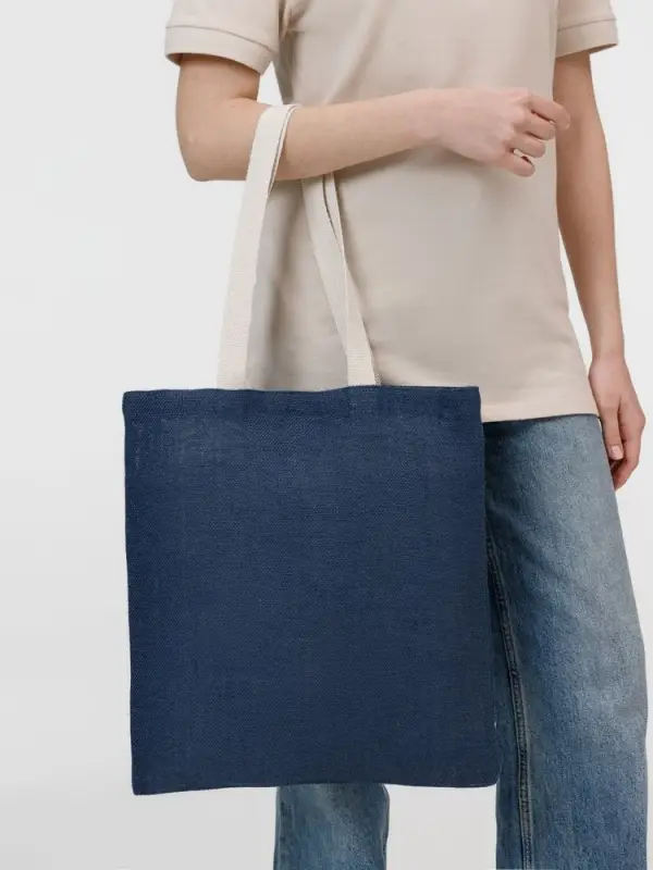 Холщовая сумка на плечо Juhu, синяя Холщовая сумка на плечо Juhu, синяя