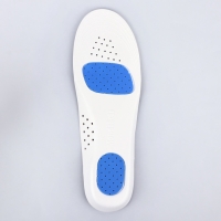 Стельки для обуви, спортивные, универсальные, амортизирующие, дышащие, р-р RU до 46 (р-р Пр-ля до 46), 29 см, пара, цвет серый