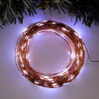 Гирлянда &laquo;Нить&raquo; 20 м роса, IP20, медная нить, 200 LED, свечение белое, 12 В
