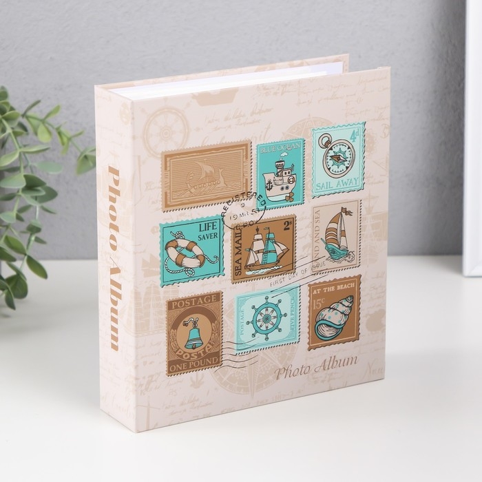 Фотоальбом на 40 фото 13х18 см "Морская почта" в коробке МИКС 5х19х20,5 см