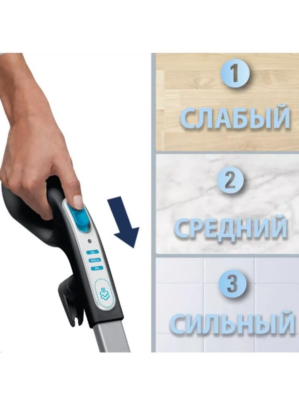 Паровая швабра Steam Power VP6555RH, 1200 Вт, черная