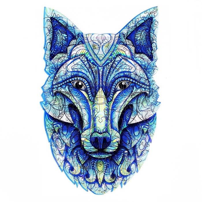 Пазл деревянный фигурный «Мудрый волк», 126 элементов Пазл деревянный фигурный «Мудрый волк», 126 элементов