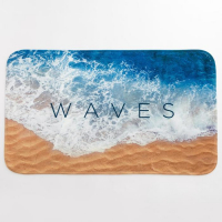 Коврик для ванной Этель "Waves", 80х50 см, велюр Коврик для ванной Этель "Waves", 80х50 см, велюр