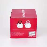 Чайник со свистком из нержавеющей стали Доляна &laquo;Мрамор&raquo;, 3 л, фиксированная ручка, цвет хромированный