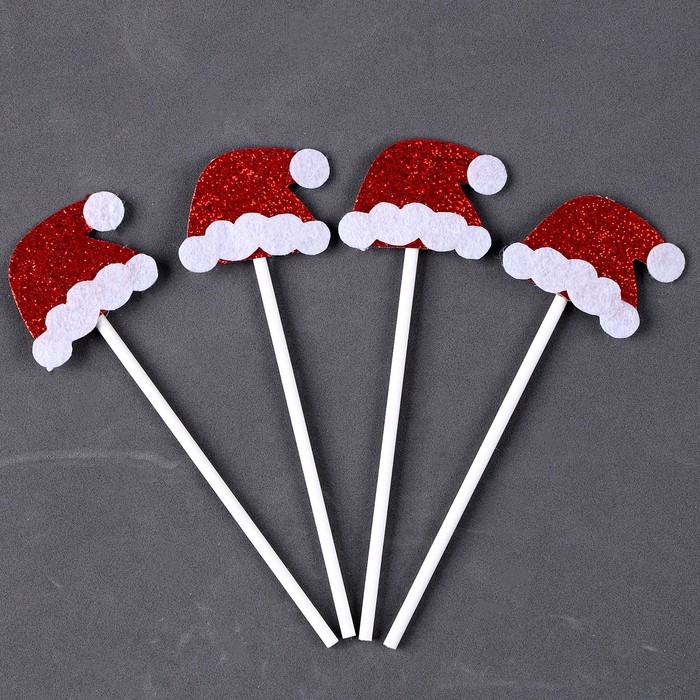 Набор топперов &laquo;Новый год&raquo;, в наборе 4 шт.