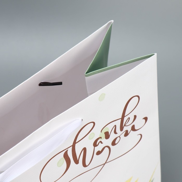 Пакет подарочный ламинированный, упаковка, &laquo;Спасибо&raquo;, 25.4 х 30.5 х 12.7 см