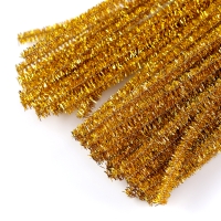 Проволока с ворсом для поделок &laquo;Блеск&raquo;, набор 50 шт, размер 1 шт: 30&times;0,6 см, цвет жёлтый