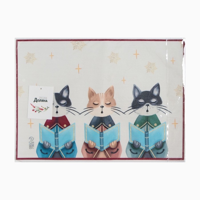 Салфетка новогодняя на стол Доляна &laquo;See&raquo;, 40х29см