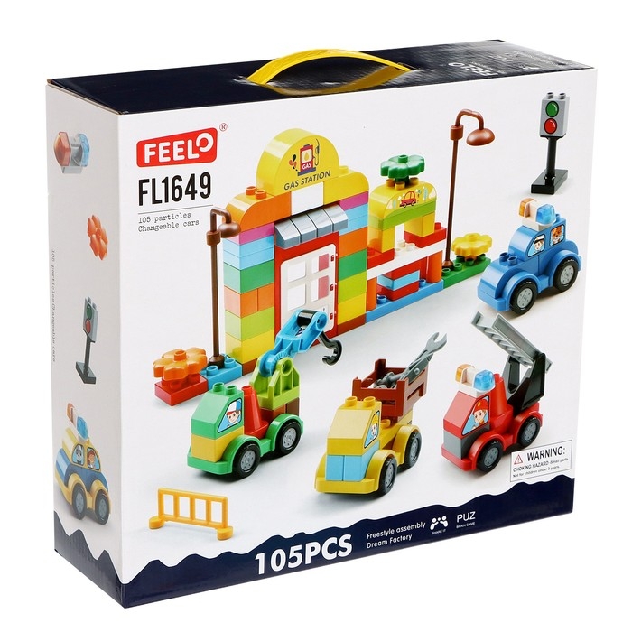 Конструктор Город &laquo;Заправка&raquo;, 105 деталей