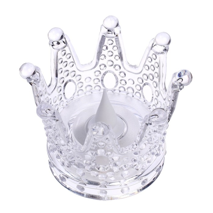 Свеча светодиодная «Корона», горит жёлтым Свеча светодиодная «Корона», горит жёлтым