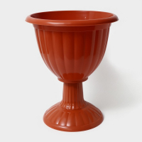 Кашпо уличное на ножке высокий &laquo;Жасмин&raquo;, 18 л, цвет коричневый