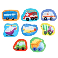 Пазлы-контуры «Транспорт», половинки Пазлы-контуры «Транспорт», половинки