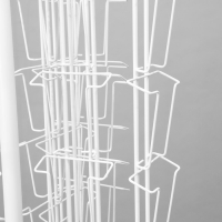 Буклетница вращающаяся для открыток, напольная, 108 карманов (54 А5, 54 А6), 55,8&times;61,4&times;173,3 см, цвет белый