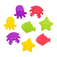 Набор антискользящих мини-ковриков для ванны 8 шт., цвет МИКС