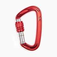Карабин с муфтой, 10 х 6 см, 24 KN, красный Карабин с муфтой, 10 х 6 см, 24 KN, красный