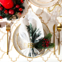 Набор новогодних салфеток Этель &laquo;Forest animals&raquo;, 40х40см - 4 шт, хлопок, саржа