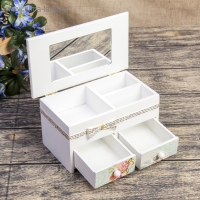 Шкатулка дерево комод "Цветочный" 9,5х19,5х11 см Шкатулка дерево комод "Цветочный" 9,5х19,5х11 см