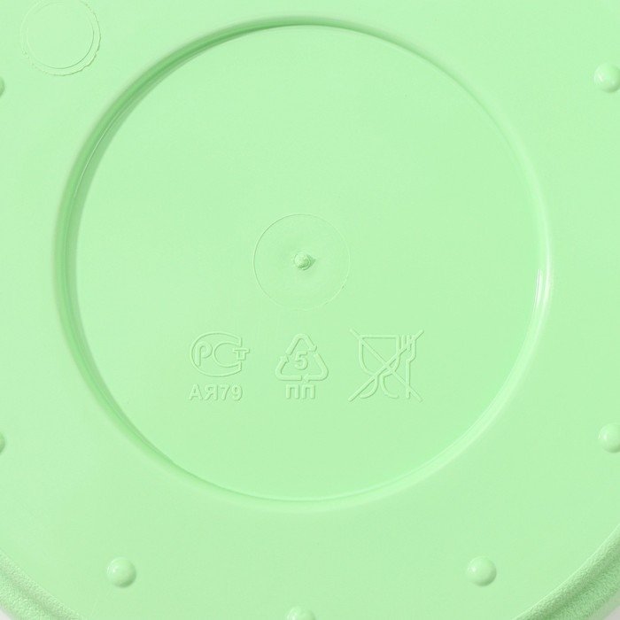 Горшок для цветов с поддоном &laquo;Знатный&raquo;, 2 л, d=18 см, цвет зелёный