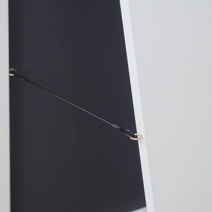 Зеркало "Оливер", напольное,  33х120 см, в белой раме