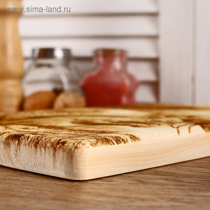 Доска из массива кедра &laquo;Бельчонок&raquo;, прямоугольная, 18 &times; 28 см