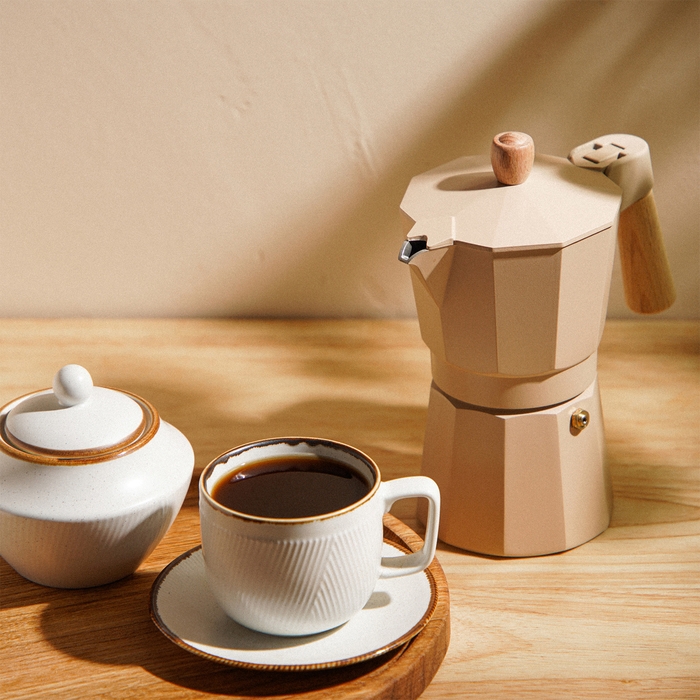 Кофеварка гейзерная SL Home &laquo;Ферамо&raquo;, 300 мл, 11&times;15,5&times;20 см, цвет бежевый