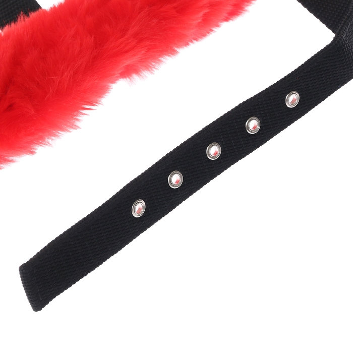 Недоуздок из нейлона с флисовым подкладом, регулируемый размер, черный Недоуздок из нейлона с флисовым подкладом, регулируемый размер, черный