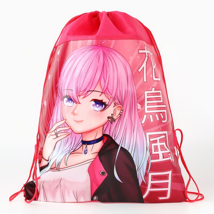 Мешок для обуви &laquo;Аниме девушка&raquo; полиэстер, размер 30 х 40 см