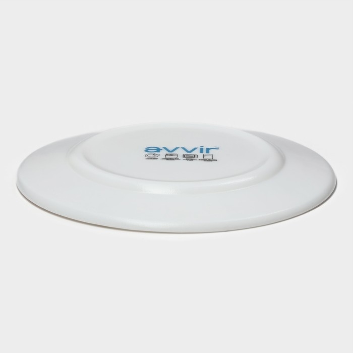 Тарелка пирожковая Avvir &laquo;Бархатная роза&raquo;, d=15 см, стеклокерамика, цвет белый