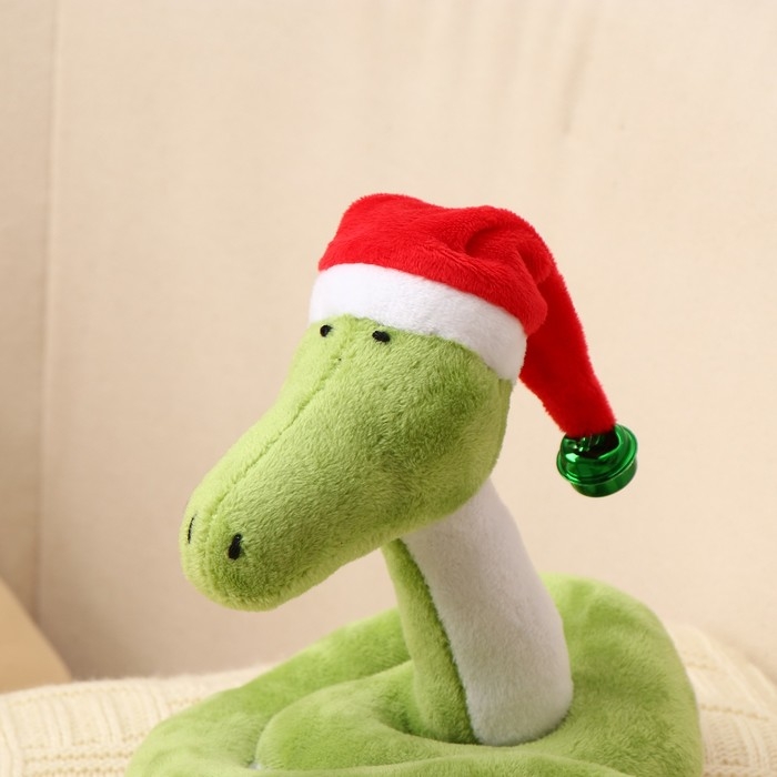 Мягкая игрушка &laquo;Змея&raquo;, в новогоднем колпаке, 15 см