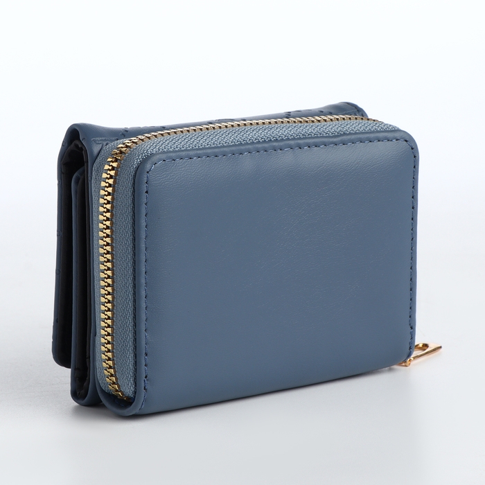 Кошелёк женский на кнопке, цвет синий Кошелёк женский на кнопке, цвет синий