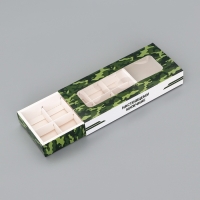 Коробка складная для 10 конфет "23 Февраля", 9,8 х 22 х 3,5 см. Кондитерская упаковка