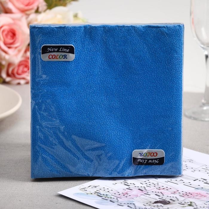 Салфетки бумажные New line FRESCO &laquo;Синий&raquo;, 2 слоя, 33*33 см, 20 шт.