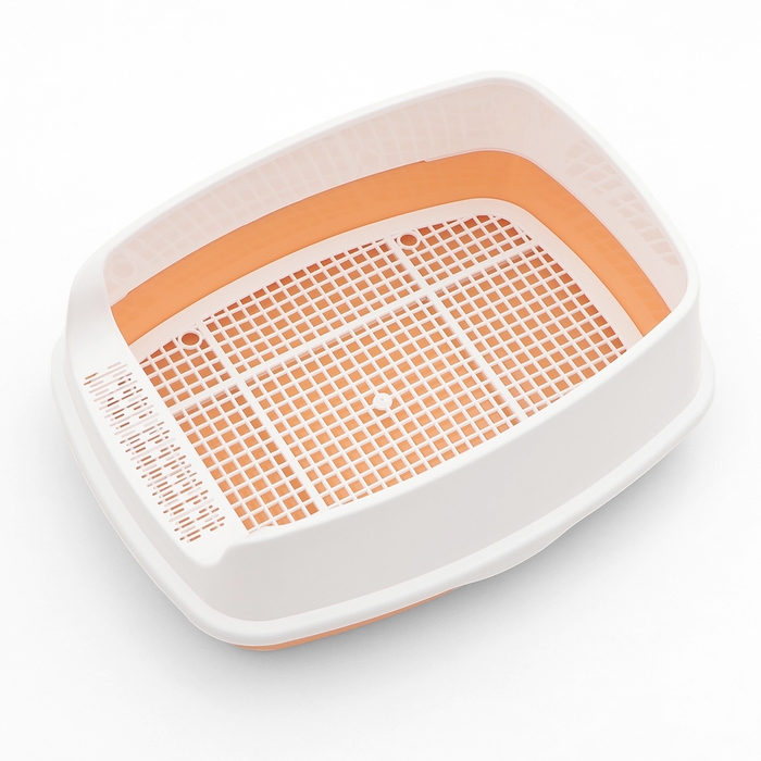 Туалет «Айша» S с высоким бортом и сеткой, 45 х 35 х 18,5 см, оранжевый Туалет «Айша» S с высоким бортом и сеткой, 45 х 35 х 18,5 см, оранжевый