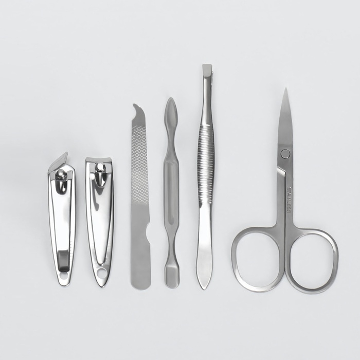 Набор маникюрный &laquo;Пейзаж&raquo;, 6 предметов, в футляре, рисунок МИКС