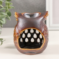 Аромалампа керамика "Филин. Капельки" коричневый 7,5х8х10 см Аромалампа керамика "Филин. Капельки" коричневый 7,5х8х10 см