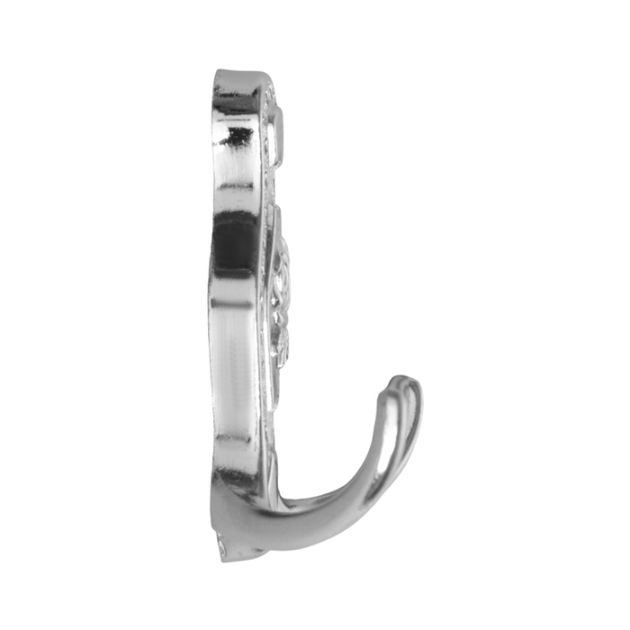 Крючок мебельный ТУНДРА TKD023, двухрожковый, хром Крючок мебельный ТУНДРА TKD023, двухрожковый, хром