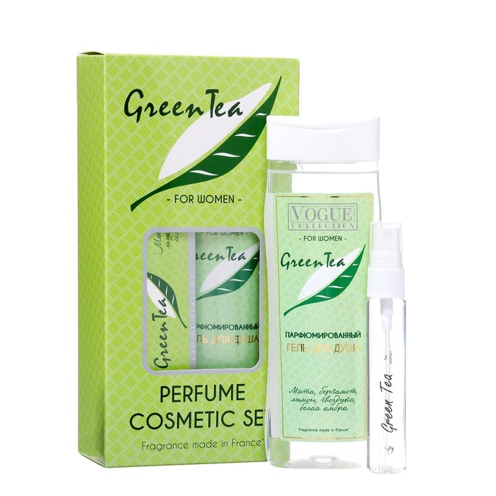 Подарочный набор косметики женский Green Tea: гель для душа, 250 мл + парфюмерная вода, 33 мл Подарочный набор косметики женский Green Tea: гель для душа, 250 мл + парфюмерная вода, 33 мл