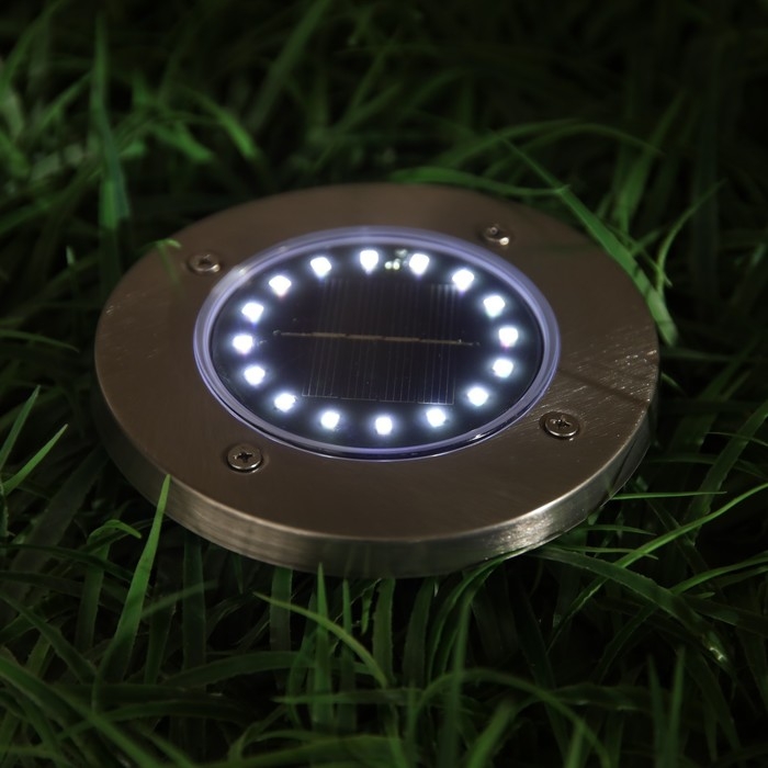 Садовый светильник на солнечной батарее, 11.5 &times; 13 &times; 11.5 см, 16 LED, свечение белое