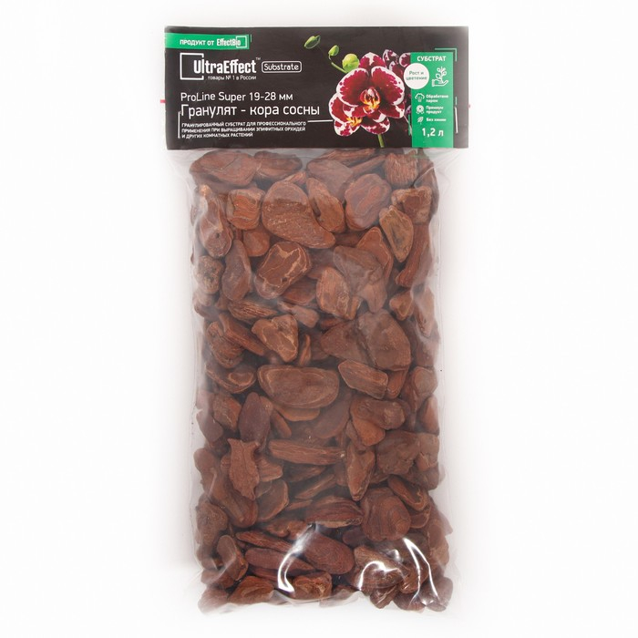 Гранулят из сосновой коры UltraEffect Pro Line Super, фракция 19-28 mm, 1,2 л Гранулят из сосновой коры UltraEffect Pro Line Super, фракция 19-28 mm, 1,2 л