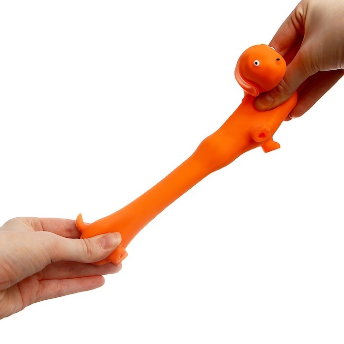 Антистресс сквиш мялка &laquo;Такса&raquo;, собака, с песком, цвета МИКС, в шоубоксе, тянучка