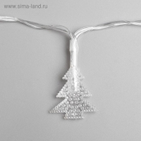 Гирлянда &laquo;Нить&raquo; 3 м с насадками &laquo;Ёлки&raquo;, IP20, прозрачная нить, 20 LED, батарейки AAх3 (нет в комплекте), свечение мульти