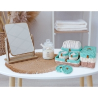 Хлопковый шнур 3 мм 220м/240&plusmn;5 гр Градиент (белый/нефрит)