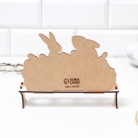 Подставка на 4 яйца &laquo;Кролики&raquo;, 19,6 х 16 х 6 см.