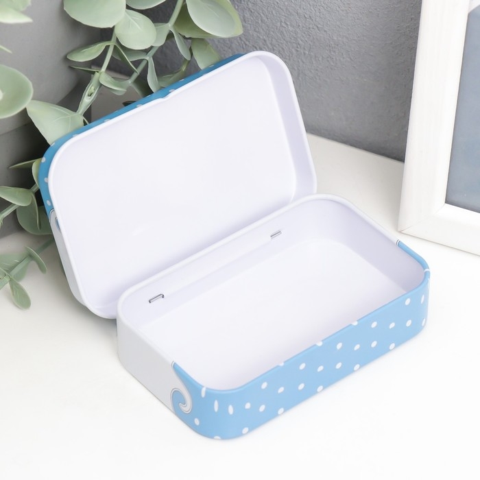 Шкатулка металл прямоугольная Шкатулка металл прямоугольная "Морской бриз" МИКС 5,8х9,5х2,2 см