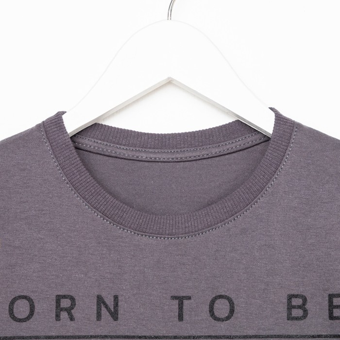 Футболка для мальчика, цвет серый, рост 122 см