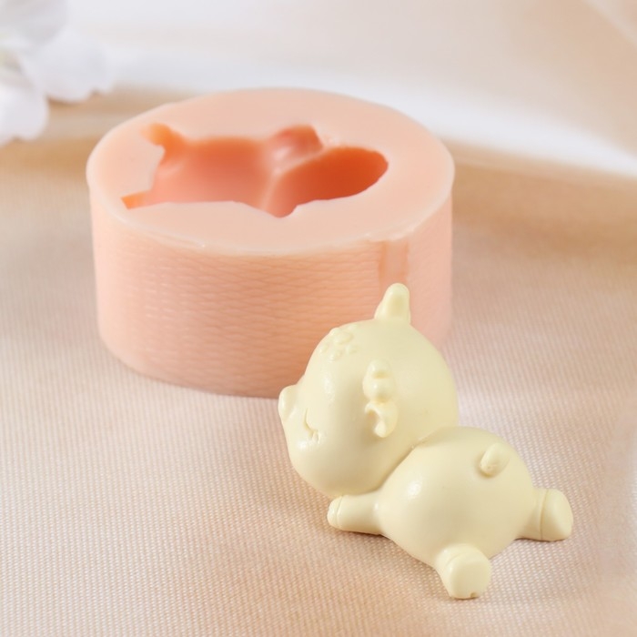 Новогодний молд силикон Новогодний молд силикон "Олень спит" (издел. 6х3,5х3,5 см)